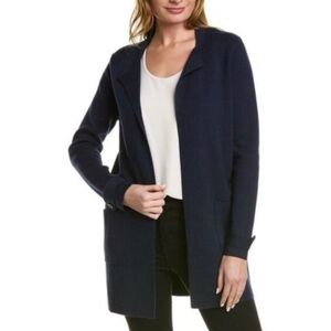 J. McLaughlin Navy Cardigan Coat XS Fits Like Medium Cotton Modal Knit